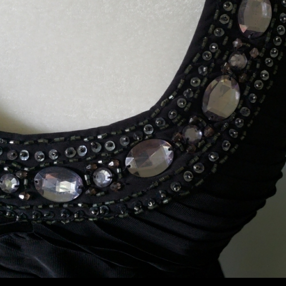 Collection by Dress Barn black beaded and ruched dress - Picture 8 of 8
